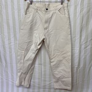 DICKIES PAINTERS COTTON PANTS SZ 36 X 30 WHITE CARPENTER MENS A1